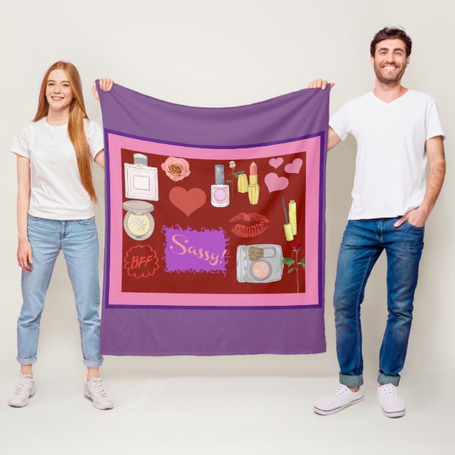 Manta Polar Girly Girl Fleece Blanket (In situ)