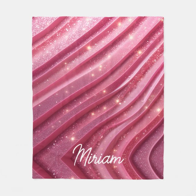 Manta Polar Girly Pink Glittery Luxury (Anverso)