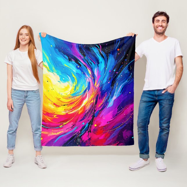 Manta Polar Giro abstracto vibrante (In situ)