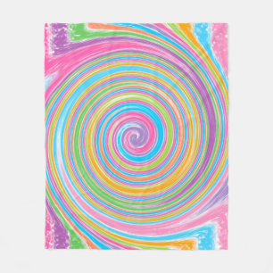 Manta Polar Giro arcoiris colorido