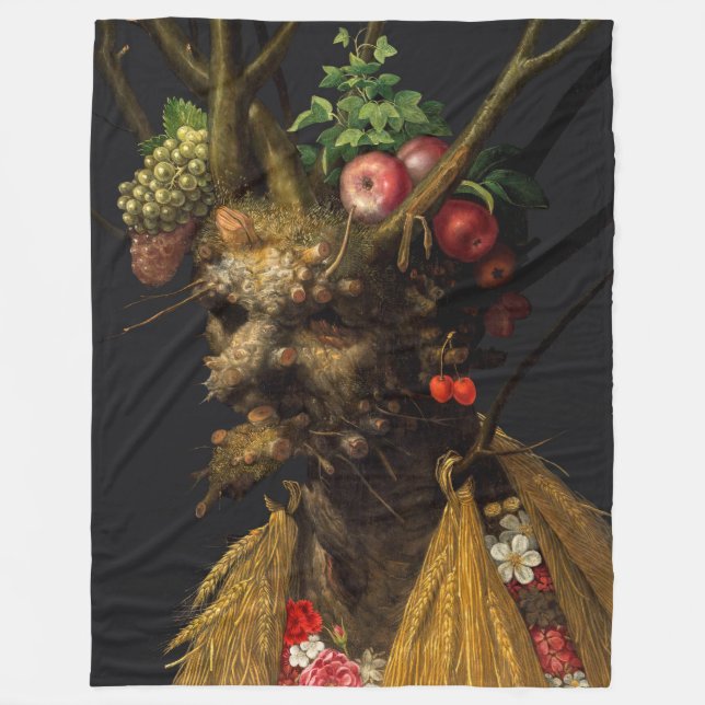 Manta Polar Giuseppe Arcimboldo - Cuatro estaciones en una sol (Anverso)
