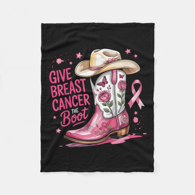 Manta Polar Give Breast Cancer The Boot Breast Cancer Pink Rib (Anverso)