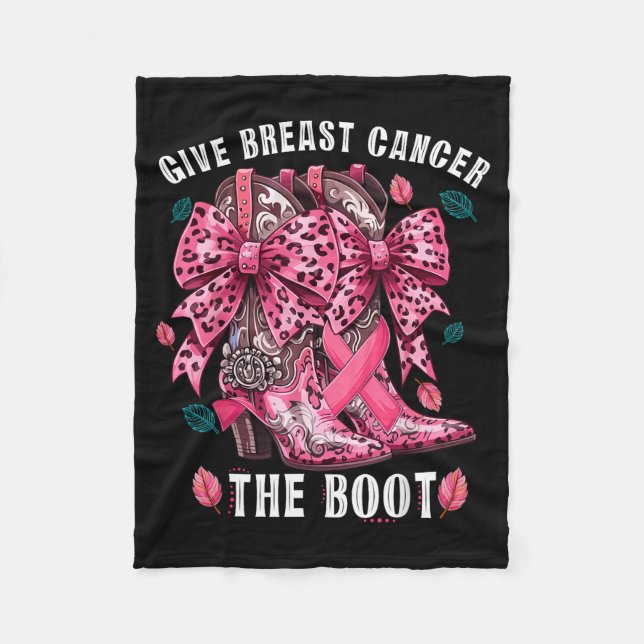Manta Polar Give Breast Cancer The Boot Nk Cowgirl Western Tee (Anverso)