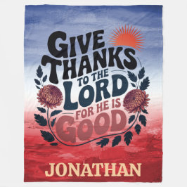 Manta Polar Give Thanks - Personalized Christian