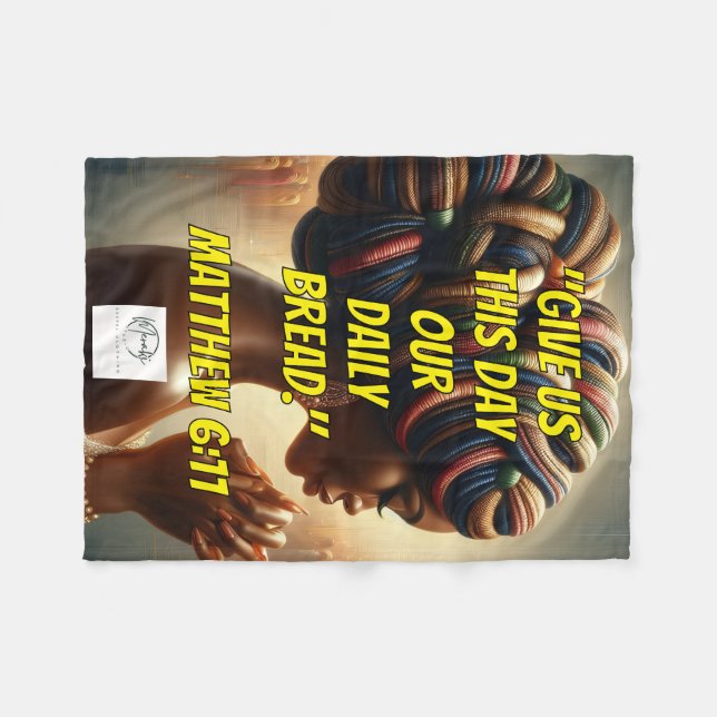 Manta Polar Give Us This Day Our Daily Bread." (Matthew 6:11)  (Frente (Horizontal))