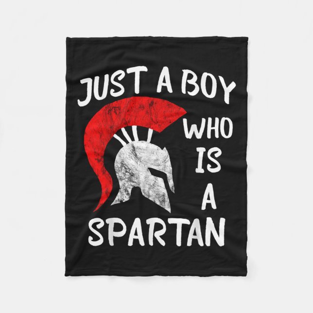 Manta Polar Gladiador De Soldado De Esparta Es Sólo Un Niño Qu (Anverso)