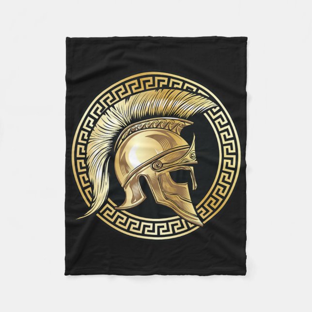 Manta Polar Gladiador Spartan Helmet Gold Sparta (Anverso)