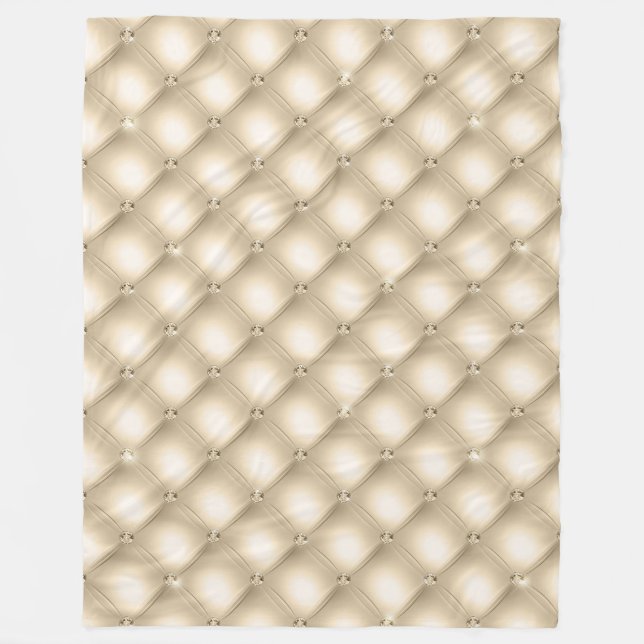 Manta Polar Glam Cream Champagne Diamond Glitz Boda (Anverso)