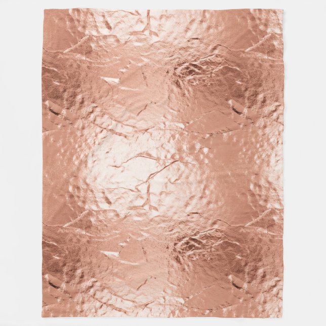 Manta Polar Glam de oro Rosa (Anverso)