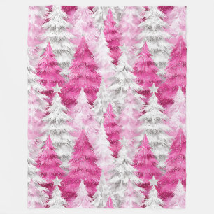 Manta Polar Glam de plata rosada Girly Estribos de árboles de