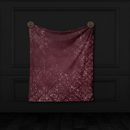 Manta Polar Glimmery Wine Grunge | Sangria Bordeaux Damask