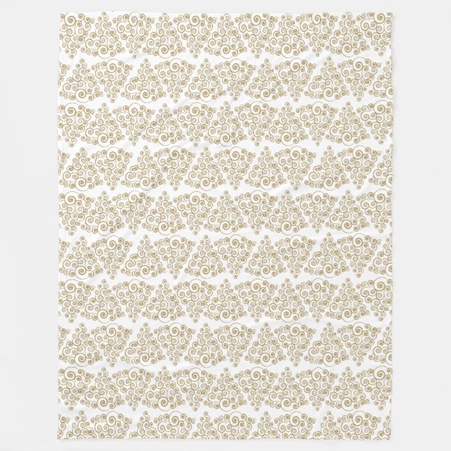 Manta Polar Glittering Gold CurlyQue Christmas Tree (Anverso)