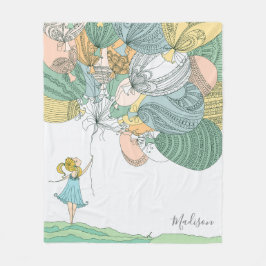 Manta Polar Globos de Chicas suaves y modernos personalizados