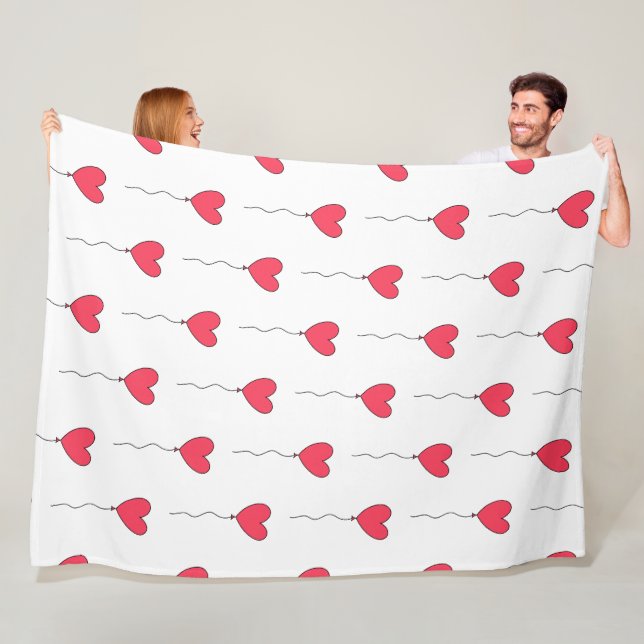 Manta Polar Globos de Corazón (In situ)