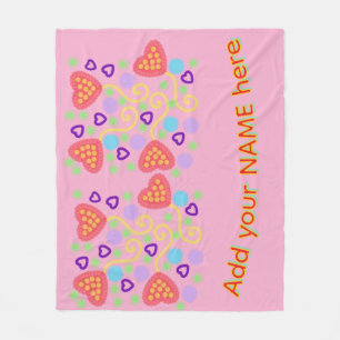 Manta Polar Globos en forma de corazón con confeti al estilo d