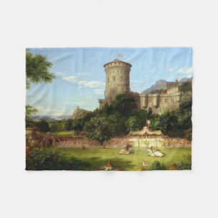 Manta Polar Glorioso pasado (Joust medieval) (de Thomas Cole)
