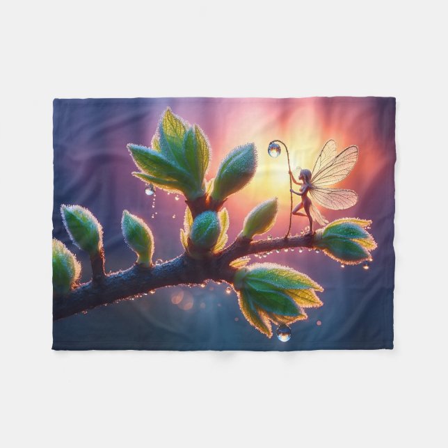 Manta Polar Glowing sunrise background with winged creature (Frente (Horizontal))