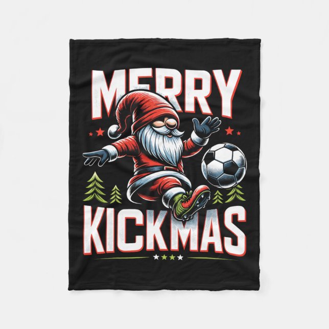 Manta Polar Gnome de fútbol Merry Kickmas (Anverso)