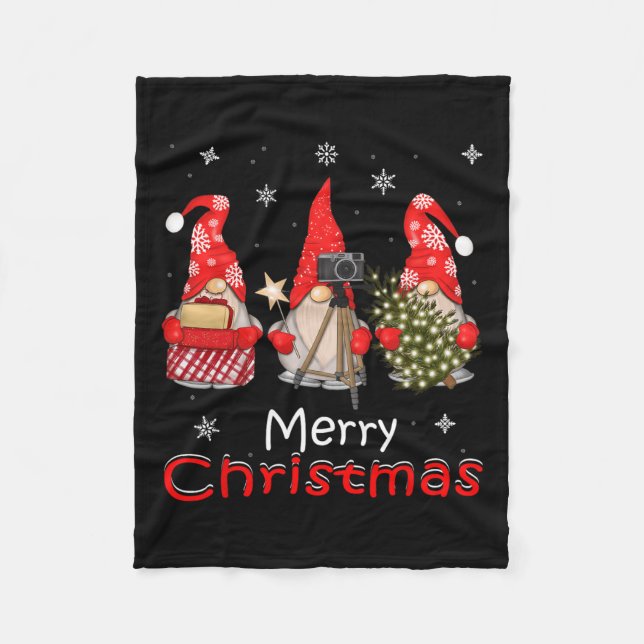 Manta Polar Gnome Familia Navidades S Para Mujeres Hombres - G (Anverso)