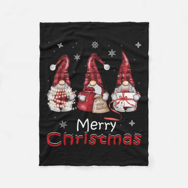 Manta Polar Gnome Funny Family Navidades Camisetas Mujeres 202 (Anverso)