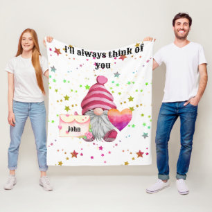 Manta Polar Gnome in love with rainbow heart
