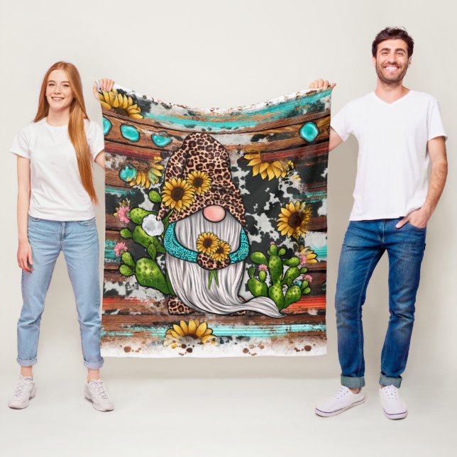 Manta Polar Gnome Occidental Sunflowers Turquoise Stones (In situ)