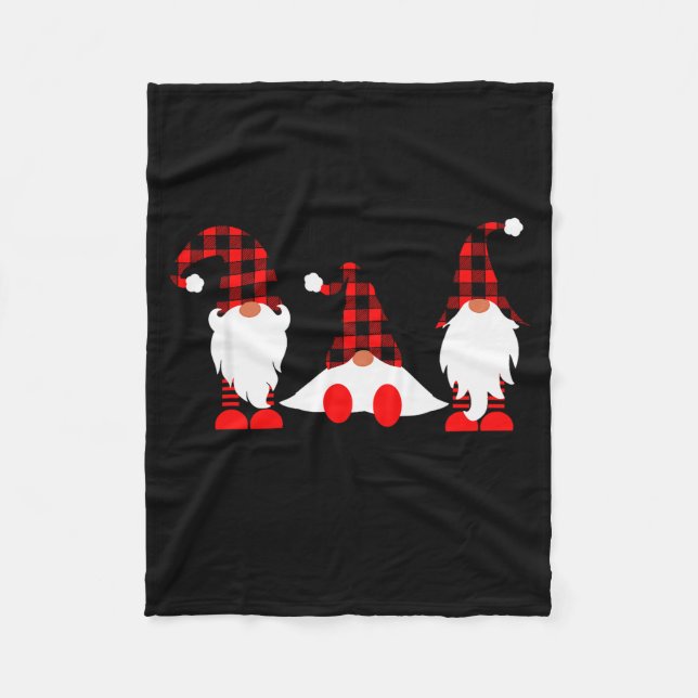 Manta Polar Gnomes For The Holidays Buffalo Plaid Gnome Christ (Anverso)