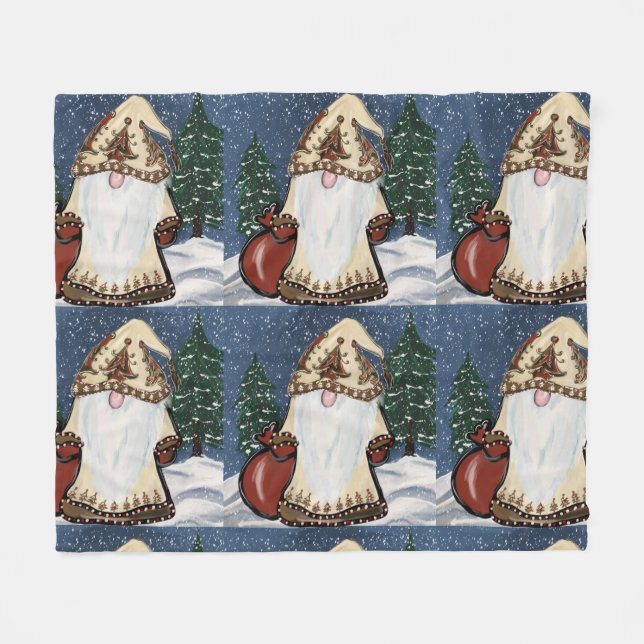 Manta Polar GNOMO de Navidad (Frente (Horizontal))