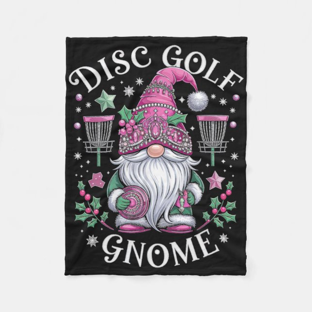 Manta Polar Gnomos de Disc Golf Espíritu de Navidad Diversión  (Anverso)