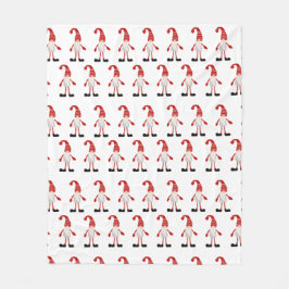 Manta Polar Gnomos de Navidad Nórdicos Patrón de Dibujos Anima