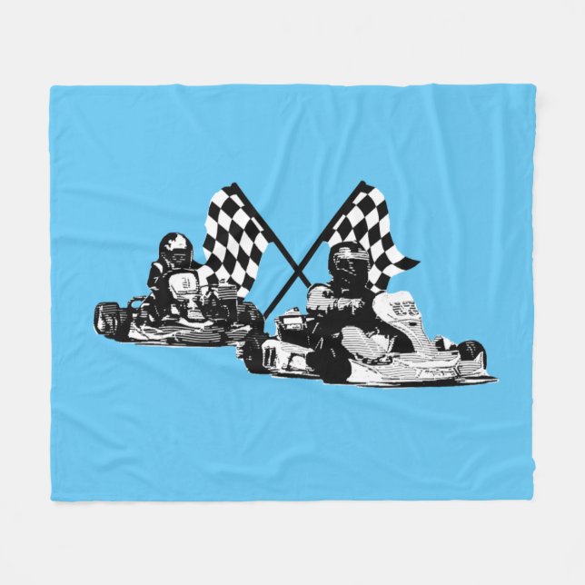 Manta Polar Go Kart Racers Fleece Blanket (Frente (Horizontal))
