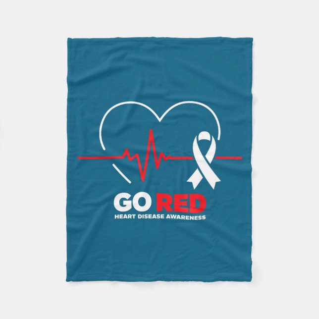 Manta Polar Go Red For Women American Chd Heart Disease Month  (Anverso)