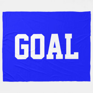 Manta Polar GOAL Deportivo Atletismo Texto Blanco Sobre Azul R