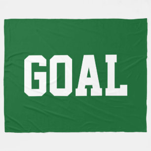 Manta Polar GOAL Deportivo Atletismo Texto Blanco Sobre Verde