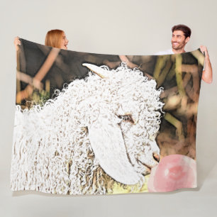 Manta Polar GOAT   Bubblegum Baby Angora Goat por GetYerGoat™