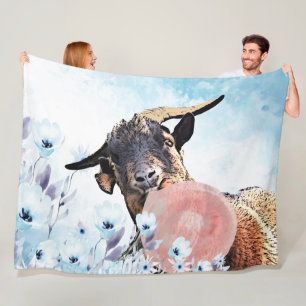 Manta Polar GOAT Flores de cabra de color de bubblegum GetYerG