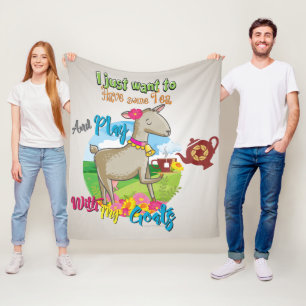 Manta Polar GOAT   Sólo quiere un poco de té con cabras