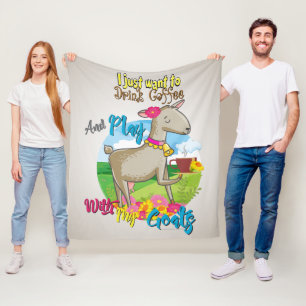 Manta Polar GOAT   Sólo quiero beber café con mi cabra