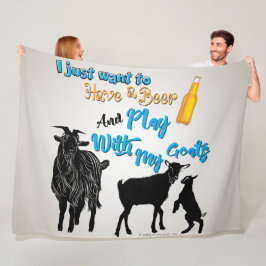 Manta Polar GOAT | Solo quiero beber cerveza con mi cabra