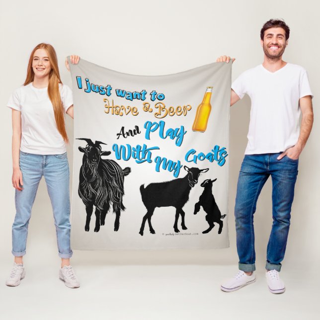 Manta Polar GOAT | Solo quiero beber cerveza con mi cabra (In situ)