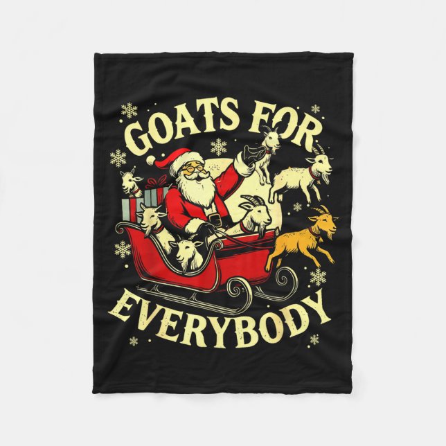Manta Polar Goats For Everybody Santa Funny Christmas Goat Mom (Anverso)