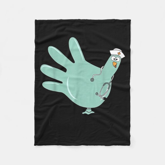 Manta Polar Gobble Gobble Funny Thanksgiving Nurse Humor  (Anverso)