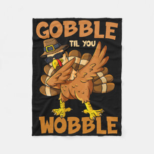 Manta Polar Gobble hasta que tambalees feliz Día de Acción de 