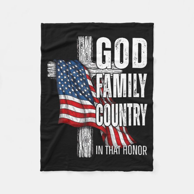 Manta Polar God Family Country American Flag Christian Patriot (Anverso)