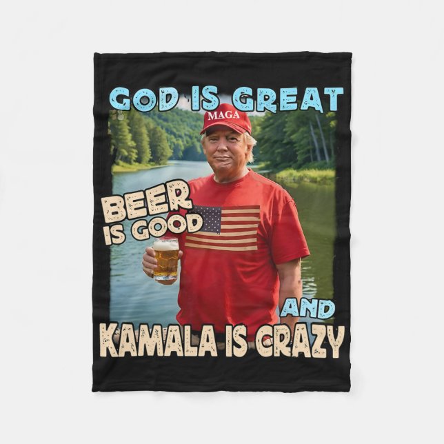Manta Polar God Is Great Beer Is Good And Kamala Are Crazy Fun (Anverso)