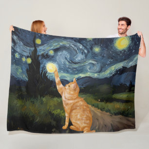 Manta Polar Gogh Kitty Starry Night Cat