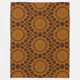 Manta Polar Gold and Brown Fleece Blanket