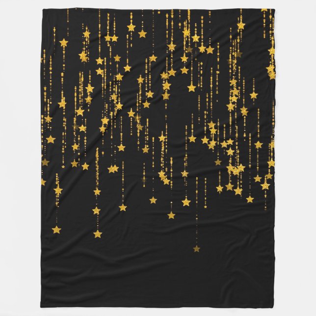 Manta Polar Gold Stars - あなたのカスタムフリースブランケット, 152.4 x 203.2cm (Anverso)