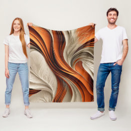 Manta Polar Golden Air – Cobre y Bronce Abstracto