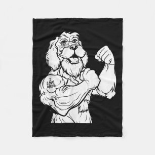 Manta Polar Golden Doodle Biceps Tattoo - Mascota de raza de p